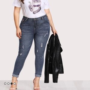 *Make offer!* Shein Distressed Stretch Jeans 1X